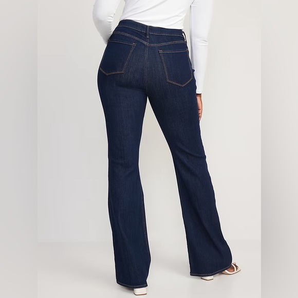 NWOT Old Navy High Waisted Wow Flare Jeans - Size 10, Dark Wash - Picture 5 of 14